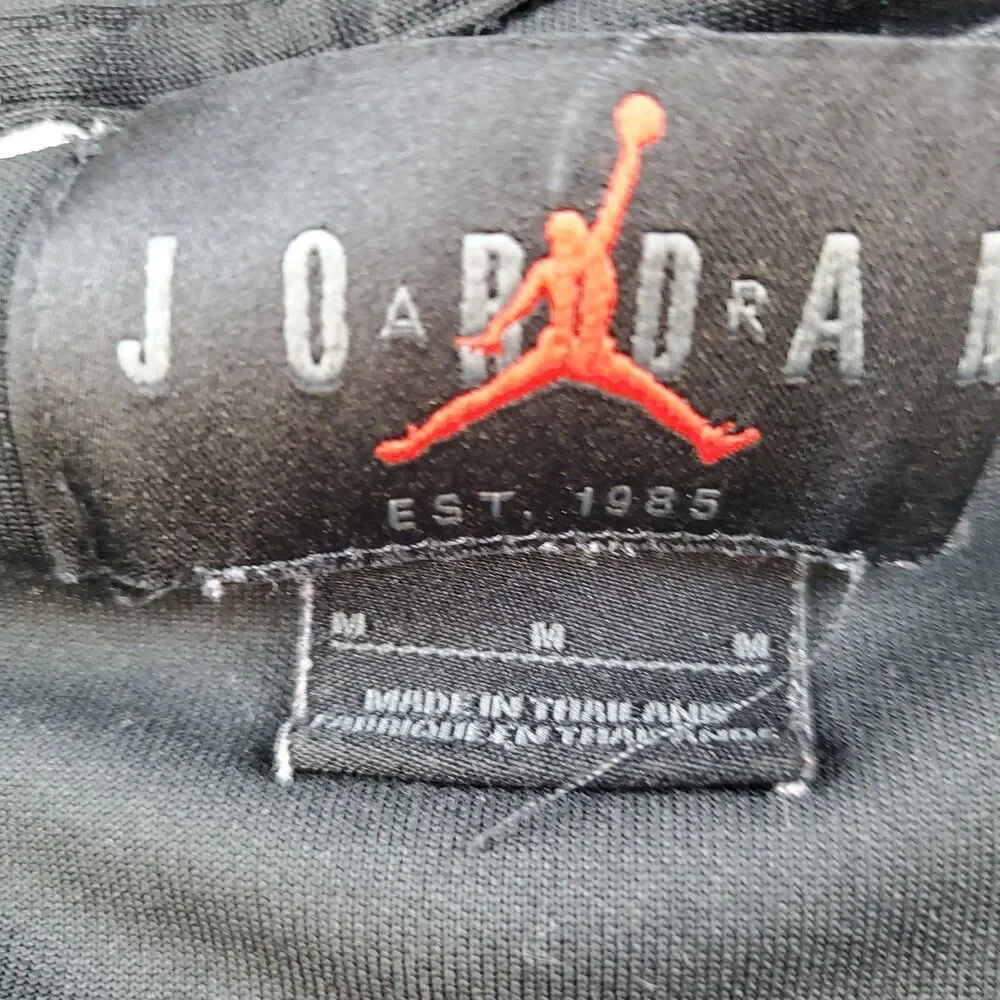 Jordan Patriots Football Jacket Adult Medium Black Full Zip Track Jumpman Logo